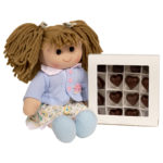 Bambola Hello Dolly e cioccolatini a cuore